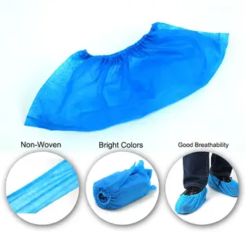 

100Pcs Disposable Non-Slip Shoe Covers Non-woven Fabrics Boot Protective Covers Household Biodegradable Shoe Case