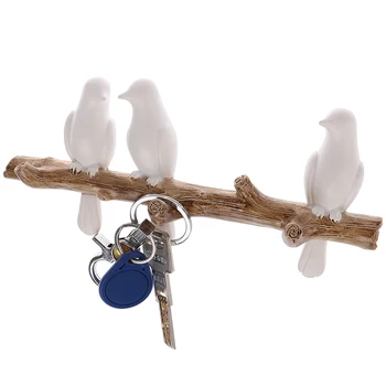 

Living Room Hanger Resin Bird Hanger Key Kitchen Coat Clothes Towel Hooks Hat Handbag Holder Wall Decorations Home Acc 1PCS