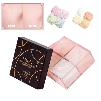 

4 Colors Setting Powder Oil Control Matte Makeup Setting Pressed Powder Pores Invisible Mate Make Up Natural Finish Cosmetics