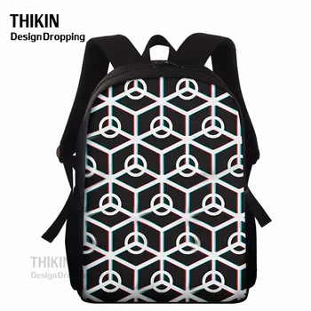 

THIKIN 3D Perspective Space Printed School Bags Multifunction Backpacks Children 15inch Bookbag Schoolbag Mochila Boys Daily