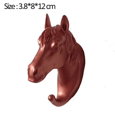 Rose-gold-horse Крючок для ключей, настенный домашний настенный крючок, американский подвесной крючок, настенный крючок, декоративный крючок, золотые крючки в виде животных - Цвет: Rose-gold-horse