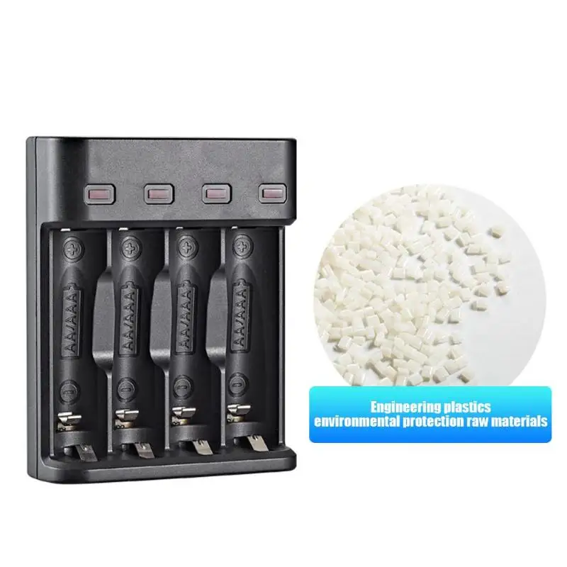 4 слота AA/AAA перезаряжаемый аккумулятор USB зарядное устройство DC5V 1-2A USB быстрая зарядка питание интеллектуальное управление док-станция