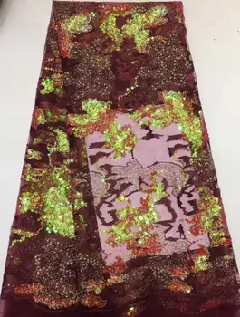 

Nigerian french net Lace Sophia-10.4711 Embroidered Cord Lace Fabric with full beads for bridal dress