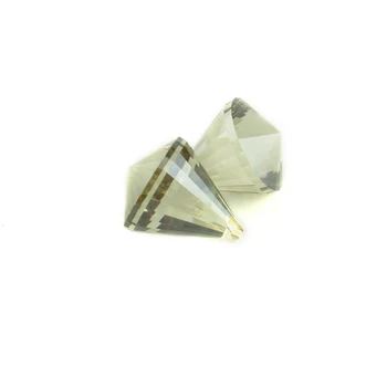 

6pcs 40MM Cognac Color Shinning Pyramid Strand Drops Crystal Glass Chandelier Parts Crystal Chandelier Hanging Pendant