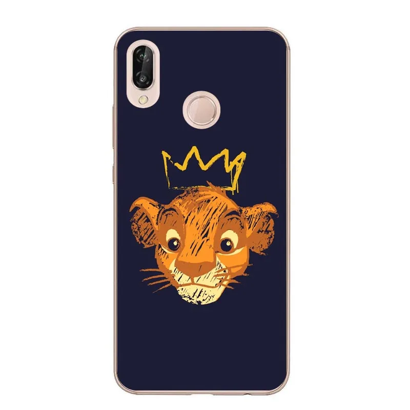 Милый Лев Король Луна Львы Simba чехол для Huawei P8 Lite P10 P10Lite P20 Lite P20Pro mate 10Lite mate 20Pro P30 Lite P30 Pro