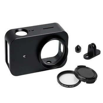 

Cnc Aluminum Alloy Protective Case For Xiaomi Mijia Camera Cage Mount With 37mm Uv Lens For Mijia 4K Mini Sport Camera Accessory