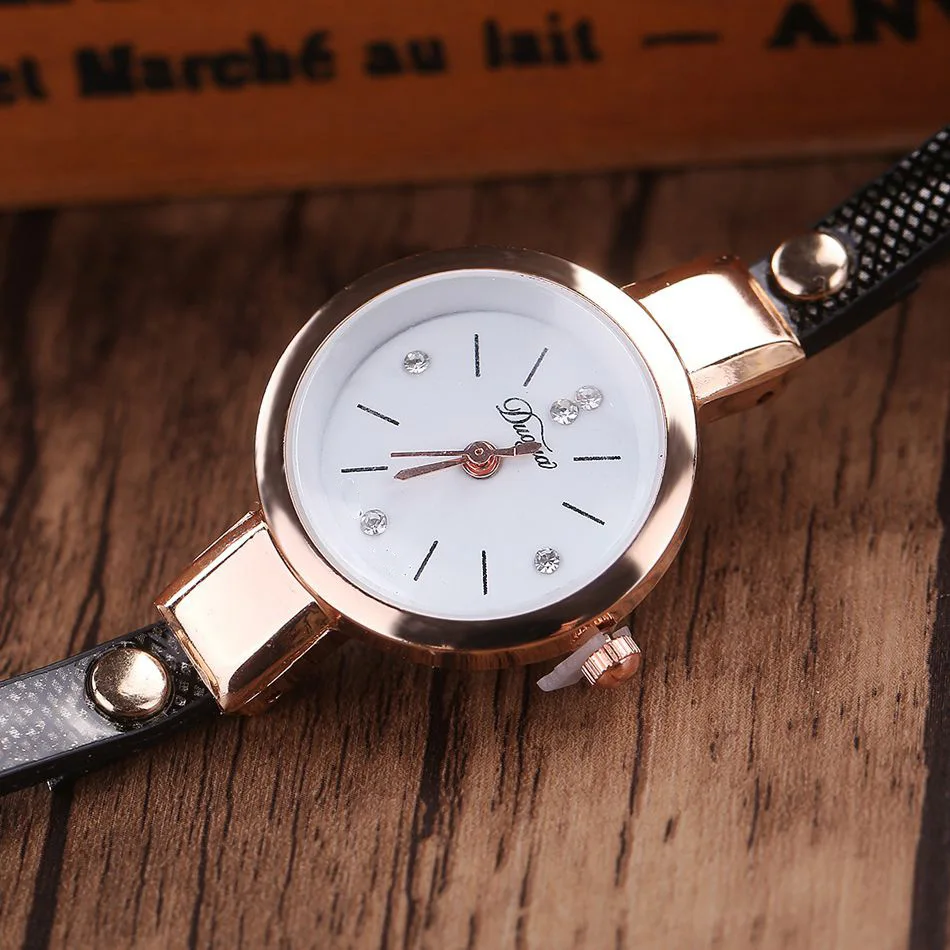 

AliExpress Hot Selling Watch Coiling Table Supply of Goods Pu Thin Drawstring Quartz Watch Bracelet Watch