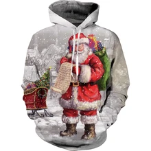 

Christmas Carnival Night Print Cartoon Pattern Men's Hoodies Spring And Autumn Hoodie Men Casual Oversized Hoodie Men's Clothes
