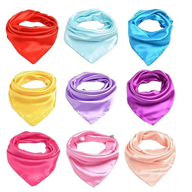 10 Pcs Satin Silk Magic Scarf Set