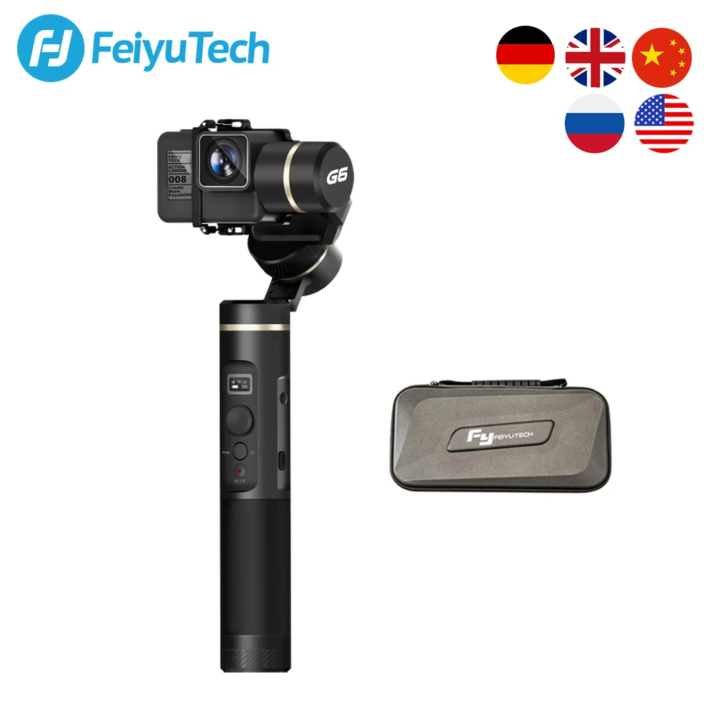 FeiyuTech Feiyu G6 3 осевой портативный монопод с шарнирным замком Gopro экшн Камера
