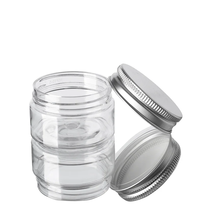 20Pcs 30/50/60/80/120/150ml Storage Jars With Lids Aluminum Round Canister Empty Plastic Cosmetic Jars Food Travel Bottle Pot