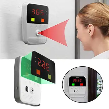 

Digital Display Backlight Accurate Supermarket Wall Mounted For Adults Children Bus Station Infrared Thermometer Non Contact