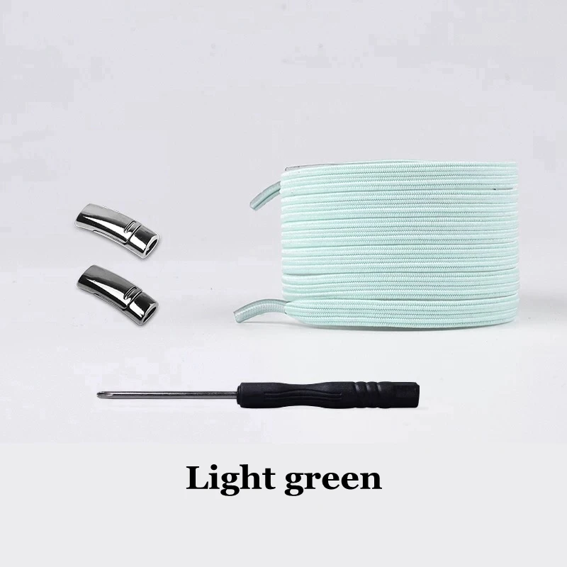 Light green 1 пара, 24 цвета, плоские магнитные шнурки, эластичные шнурки без завязок, шнурки для обуви для детей, взрослых, унисекс, сникерсы, шнурки, шнурки для быстрого отдыха - Цвет: Light green