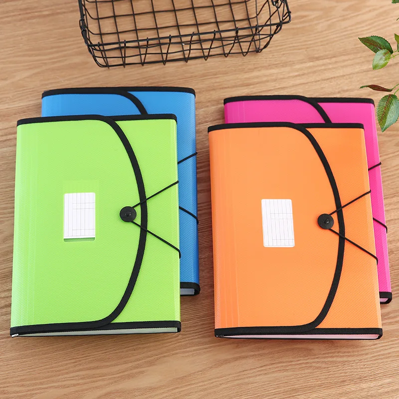

A4 Multi-Layer Folder Organ Bag Storage 13 Grid Meeting Information Book Folder Large Capacity File Package Office Stationery
