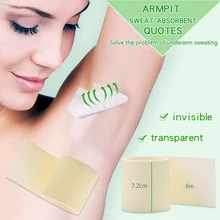 Follome Deodorant Underarm Antiperspirant Disposable Sweat Pad Armpit Armpit Dress Odour Pad Tape Absorbing Scalable About 6M