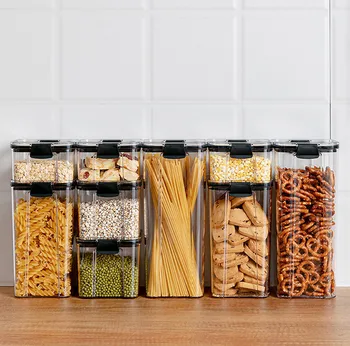 

Food Storage Containers with Lids,Large Kitchen Clear Jar with Airtight Lids for Coffee,Flour,Cookie, Spice and More
