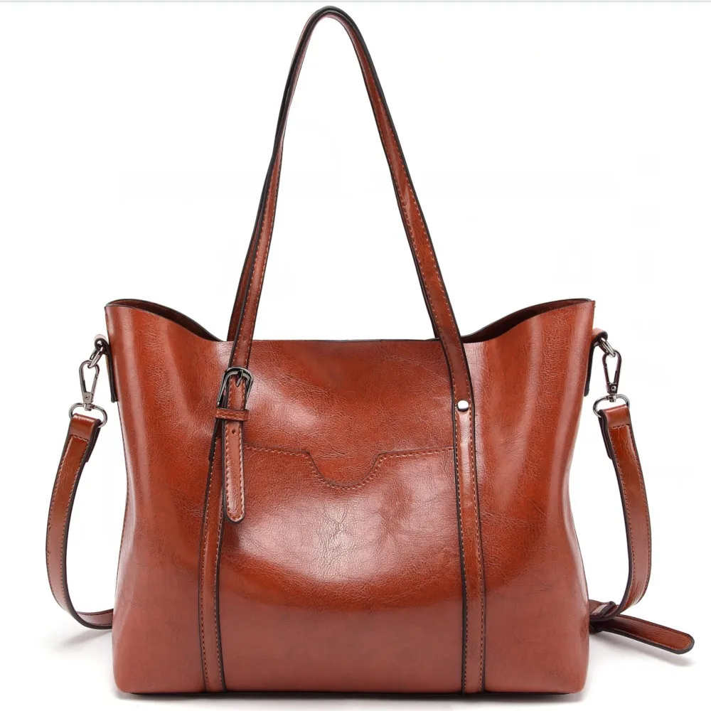 Сумка на плечо bolsa feminina, роскошная женская сумка, Дизайнерские летние сумки, клатч, винтажная сумка-мессенджер, коричневая кожаная большая сумка тоут