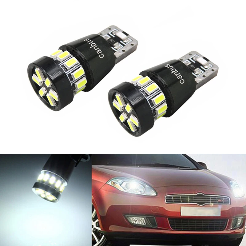 2x T10 3014SMD светодиодный ошибок бровей век светильник лампы для FIAT 500 Punto Stilo Palio Freemont