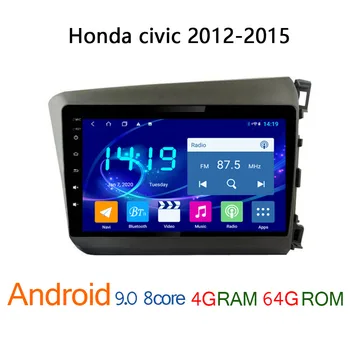 

4G+64G 8CORE car radio for Honda civic 2012 2015 autoradio android coche central auto audio vehicle DVD multimedia GPS navigator