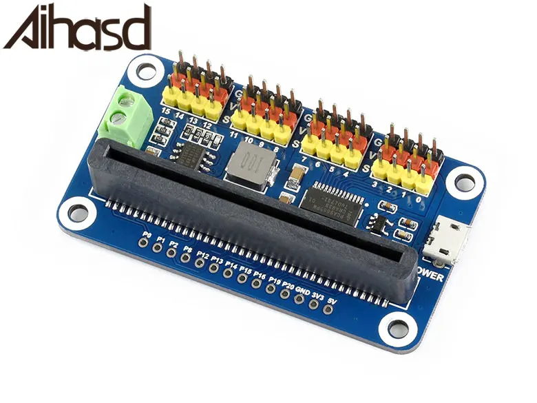 

Aihasd Servo Driver 16-Channel 12-bit I2C 5V 3A PCA9685 PWM for micro:bit microbit