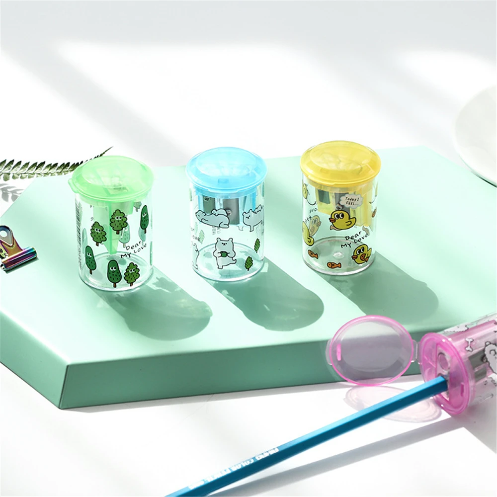

1 Pcs Multicolor Barrel Child Plastic Student Pencil Sharpener Pencil Cutter Knife Korean Stationery School Supplies