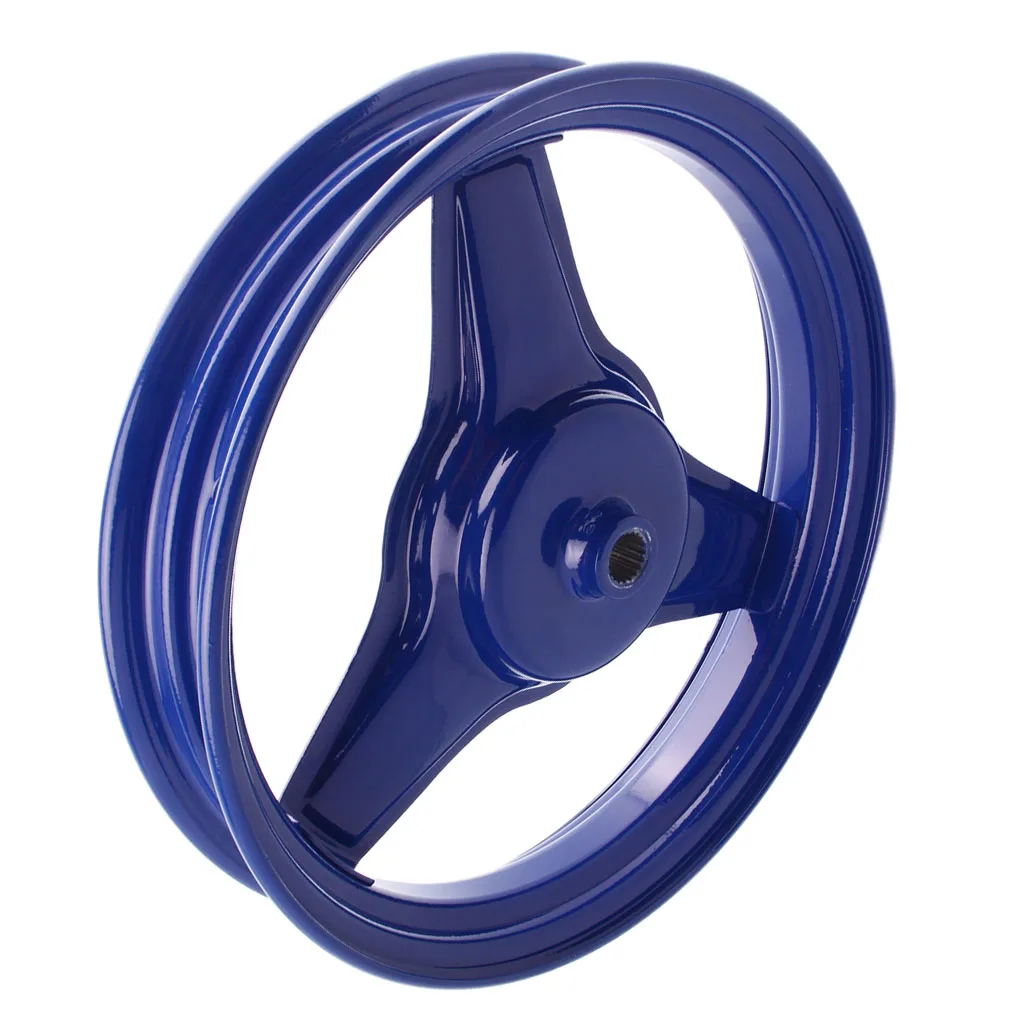 Metal Gloss Blue Motorcycle Rear Rim Wheel Accessory Replacement for Yamaha PY50 PW50 PEEWEE Motorbikes