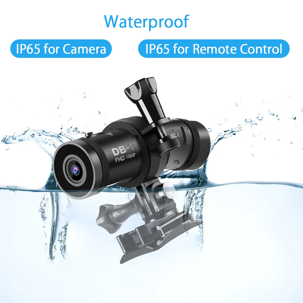 

BOBLOV Helmet Dash Camera FHD 1080P Front Rear Dual DVR Dash Cam Waterproof for Motorcycle Bicycle Remote Control WIFI Camera