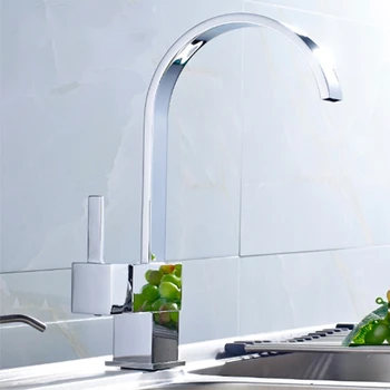 

Kitchen Faucet Copper Hot and Cold Water Mixer Tap 360 Degree Rotation Deck Mounted Faucet Sink Faucet Bathroom Basin Faucet