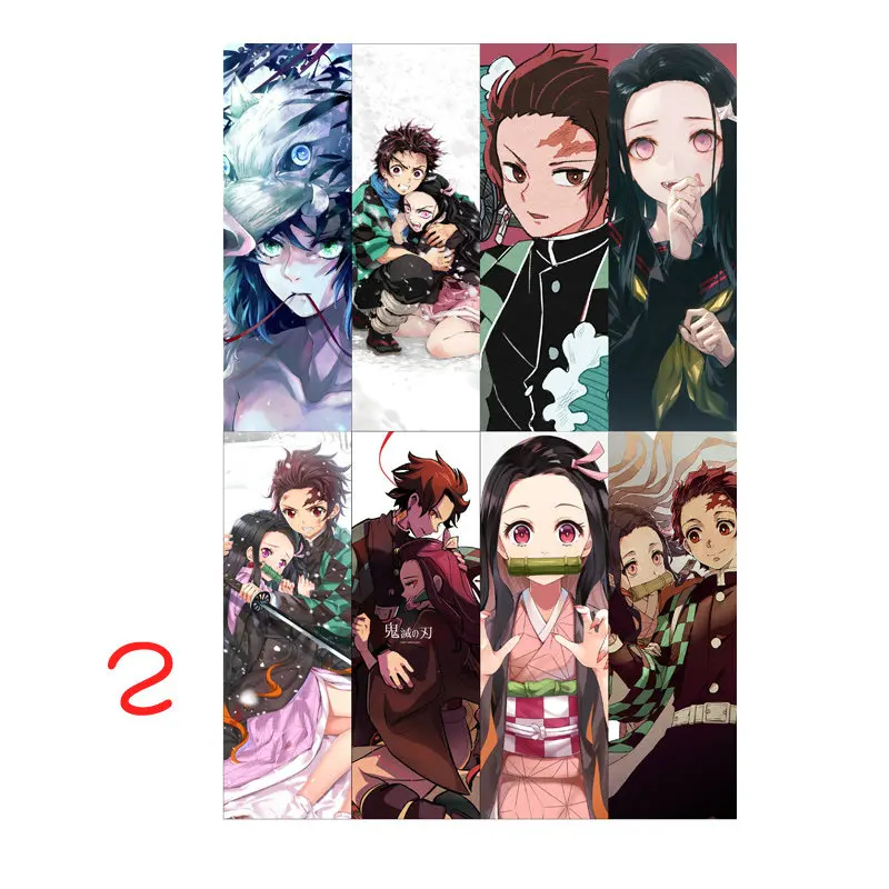 8pcs demon slayer kimetsu no yaiba anime bookmarks waterproof transparent pvc plastic bookmark beautiful book marks gift bookmark aliexpress