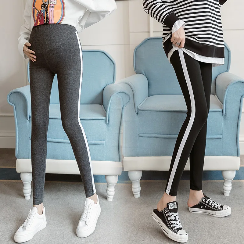 

Leggings for Pregnant Woman Spring And Autumn Outer Wear 2019 New Style Fashion Maternity Clothes Capri Abdominal Support Skinny
