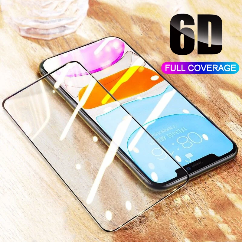 Полное покрытие из закаленного стекла для iPhone 11 Pro X XS Max XR Защита экрана для iPhone 11 X XS XR стеклянная защитная пленка