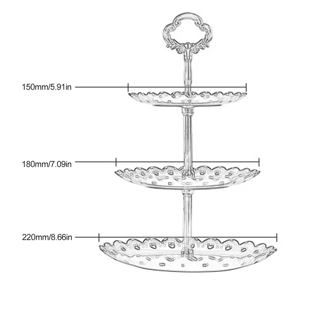 3 Tier Cake Stand Plastic Tray Display Rack Party Tableware Bakeware Cake Decorating Tools cake stand cake tray