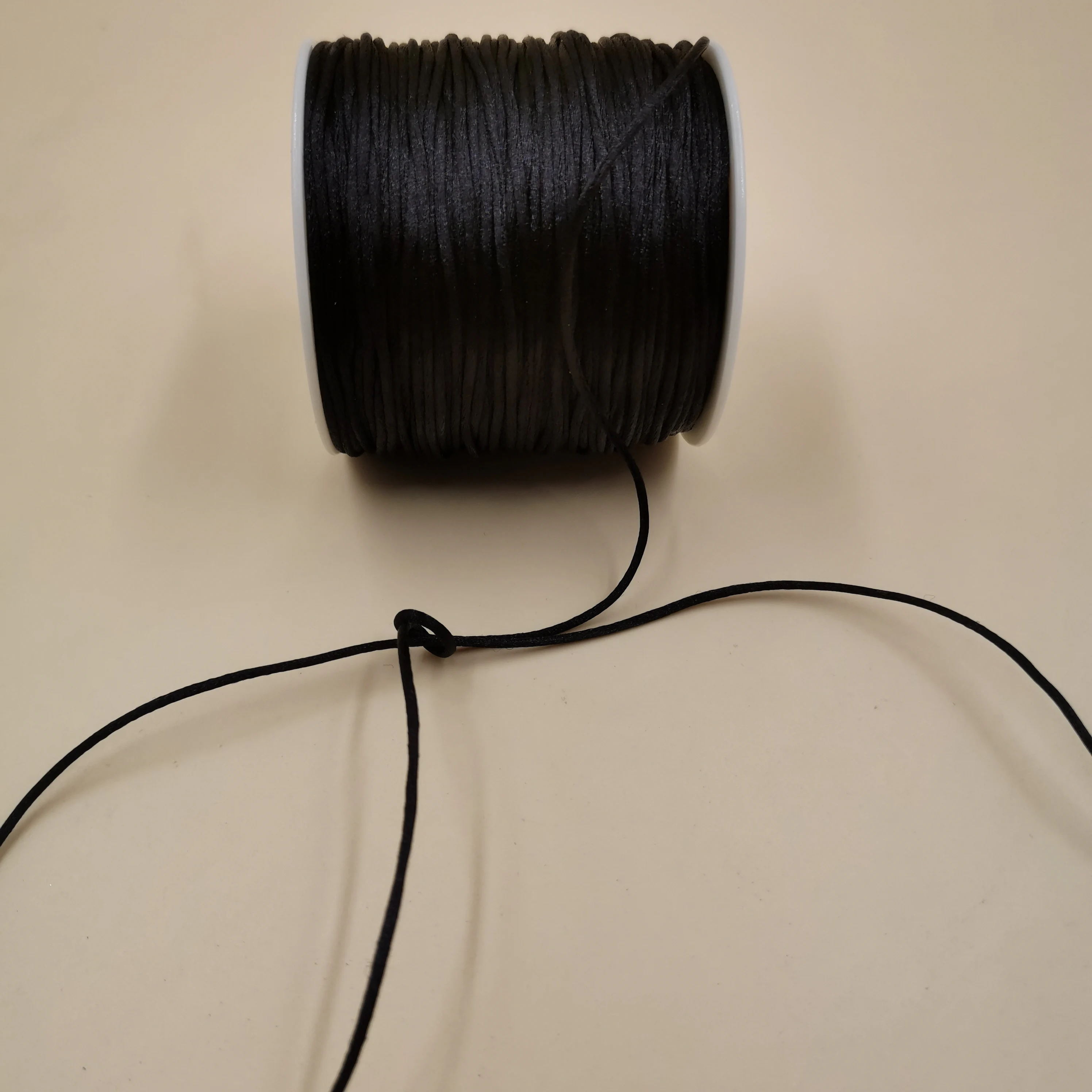50Meters X 1MM Chinese Knot Rattail Satin Cord for Braided Macrame String Jewelry Findings Beading Rope 34 Colours