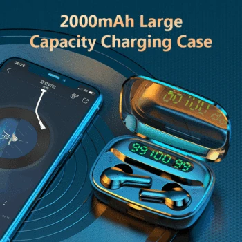 

TWS Bluetooth 5.0 Earphones Wireless Bluetooth Headphone Noise Cancelling Sport Headset Handsfree with 2000mAH Charging Box