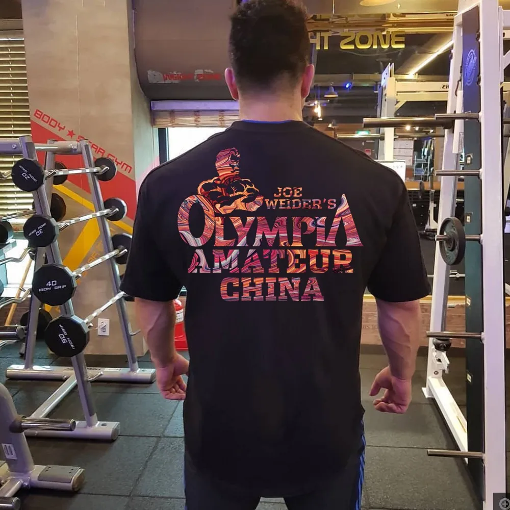 

Повседневная хлопковая Футболка с принтом для мужчин, футболка с коротким рукавом для фитнеса, бодибилдинга, тренировок, топы, летняя одежда