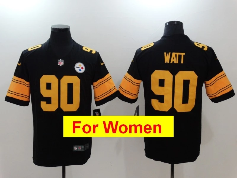 women Pittsburgh Antonio Brown JuJu Smith-Schuster Ben Roethlisberger T.J. Watt Alejandro Villanueva Le'Veon Bell jersey - Цвет: Слоновая кость