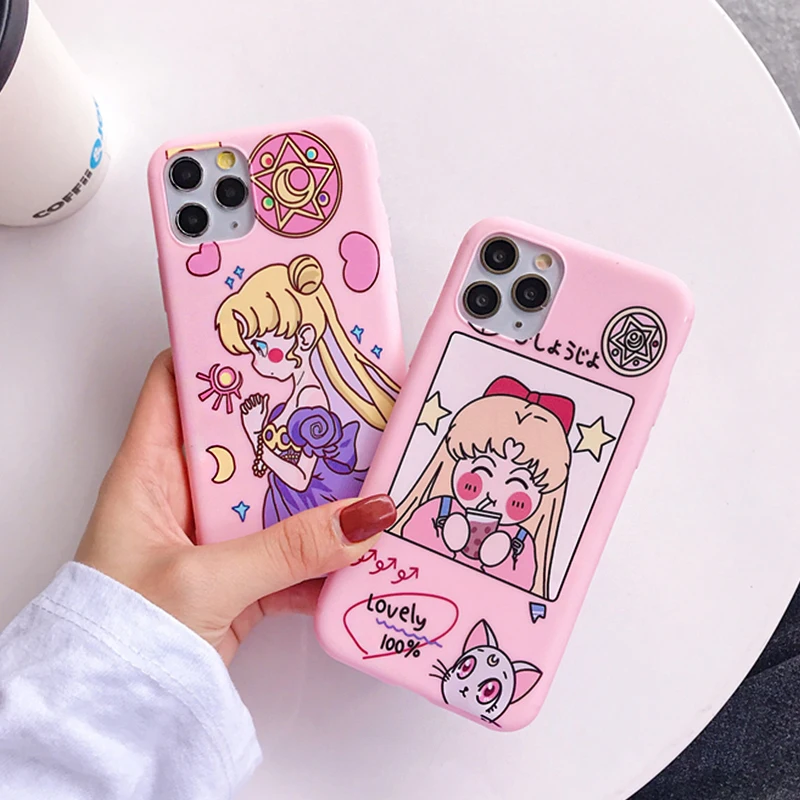 Cute Cartoon Sailor Moon Phone Case For Apple iPhone 11 pro max X Xs Max XR 5s 6 6s 7 8 Plus SE 2020 Japan Anime Girl cover |