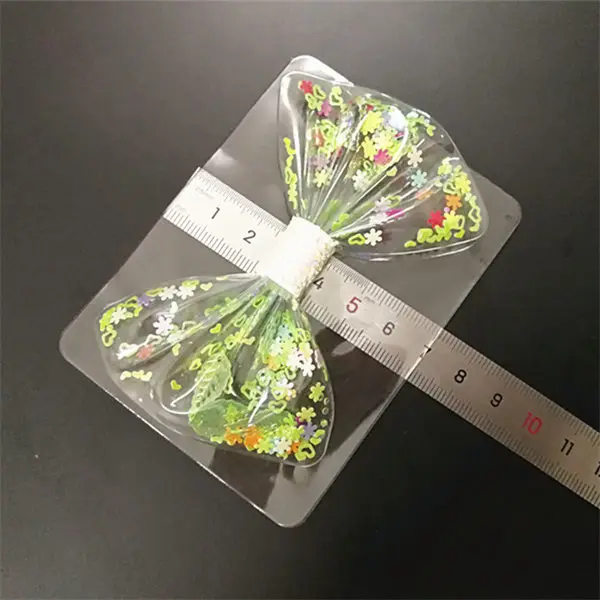 

10pcs/lot 7*9.5cm PVC Transparent Plastic Bags to DIY shaker Bow
