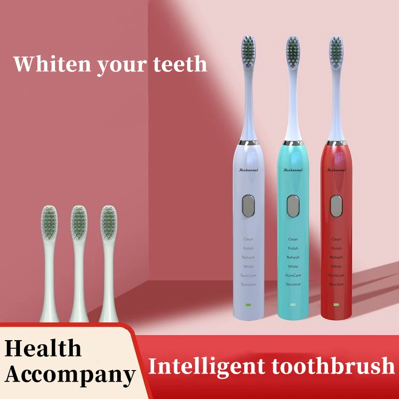 

Sonic Electric Toothbrush Adult Timer Brush USB Charger Rechargeable/Battery Power Tooth Brushes Replacement Heads Home health