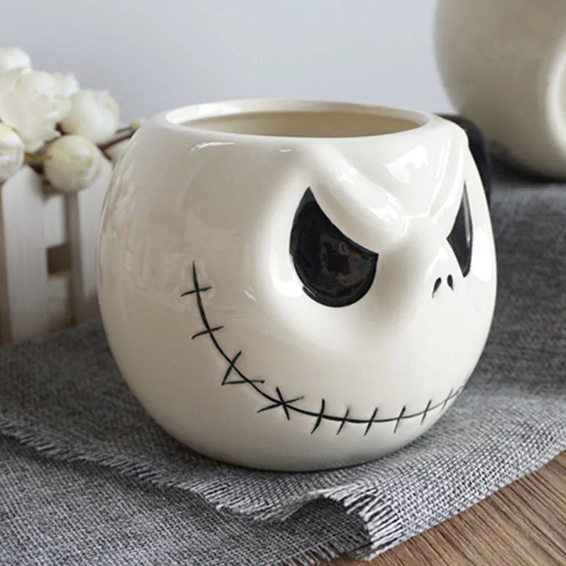 500 мл сосуд в виде черепа Джек Скеллингтон кофейные кружки "Кошмар перед Рождеством" мультяшная креативная керамическая кружка для чая молока