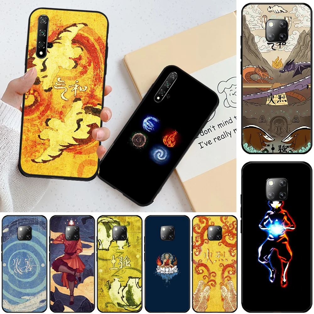 Чехол для телефона BaweiTE Avatar the Last Airbender из ТПУ черного цвета корпус Huawei Honor 8 8X 9 9LITE 10