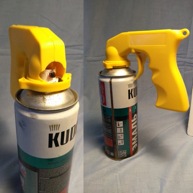 1Pcs Black/Yellow Spray Adaptor Paint Care Aerosol Spray Gun Handle