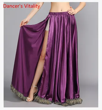 

New Arrival Sexy Side-Split Belly Dance Skirt For Women Sexy Stage Performance Dancing Skirts Free Shipping, High Quality !