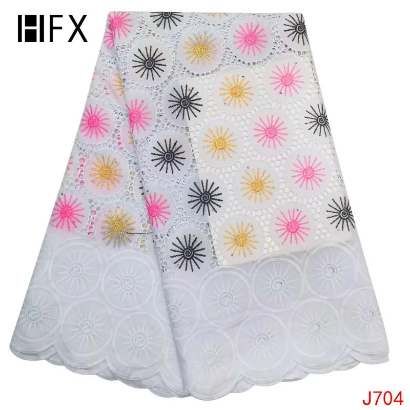 HFX хлопок африканская сухая кружевная ткань нигерийская кружевная ткань высокого качества швейцарская Вуаль в швейцарском стиле J712