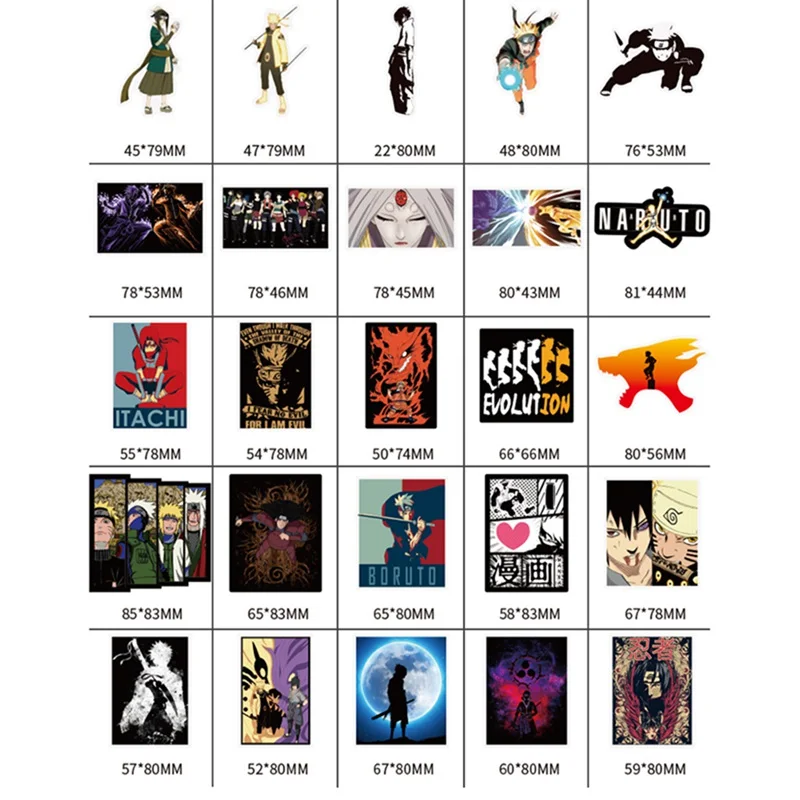 100 шт./компл. Япония Аниме Наруто Саске мультфильм для сноуборда ноутбука багаж холодильник автомобиль-Стайлинг виниловая наклейка наклейки для украшения дома