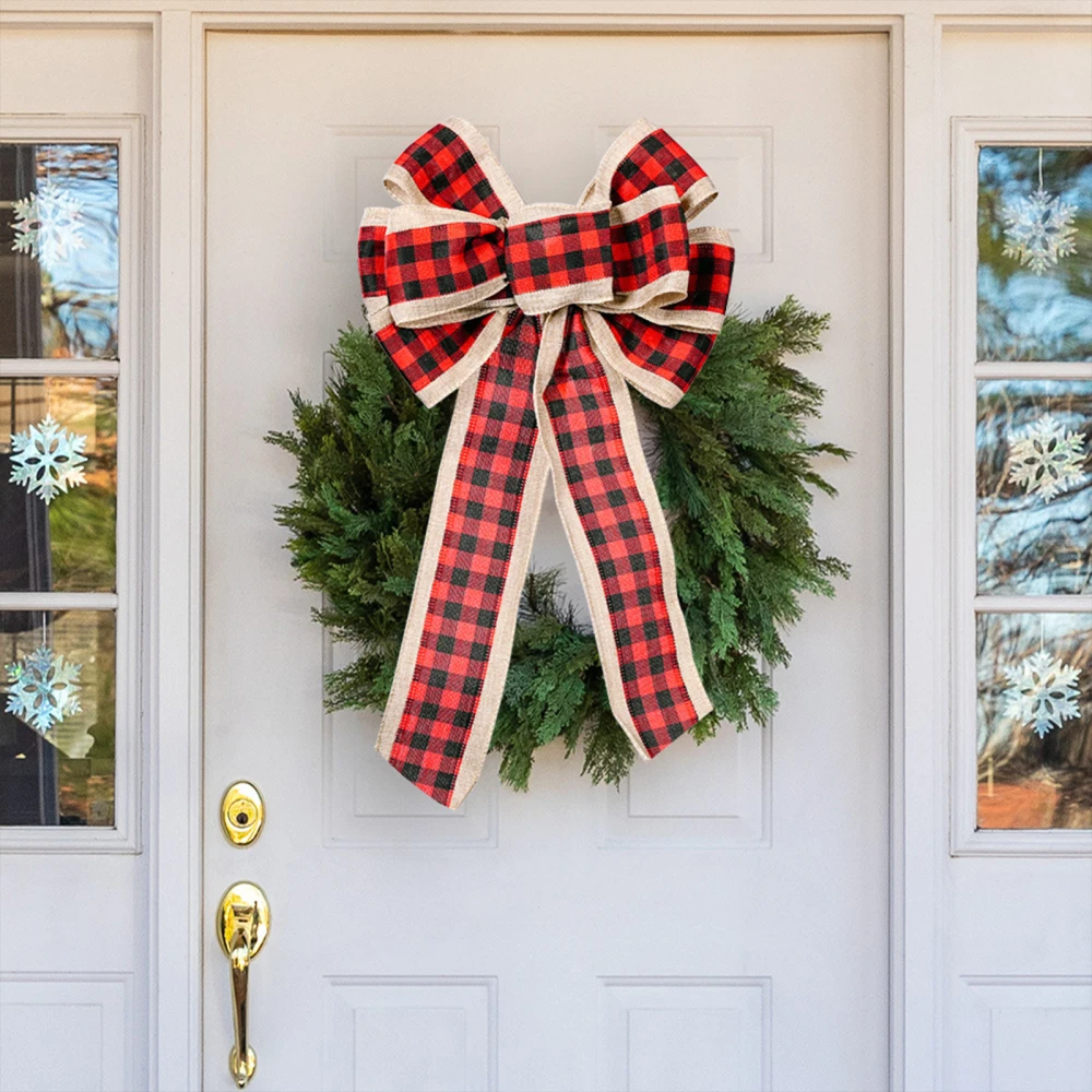 Festive touch christmas decoration on door and how to do it tastefully