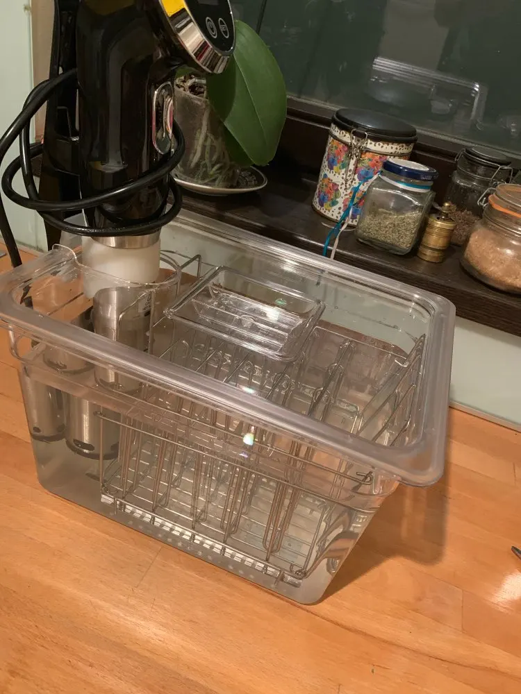 Складной контейнер на петлях для Су вид с крышкой циркулятора Sous Vide кулинарная