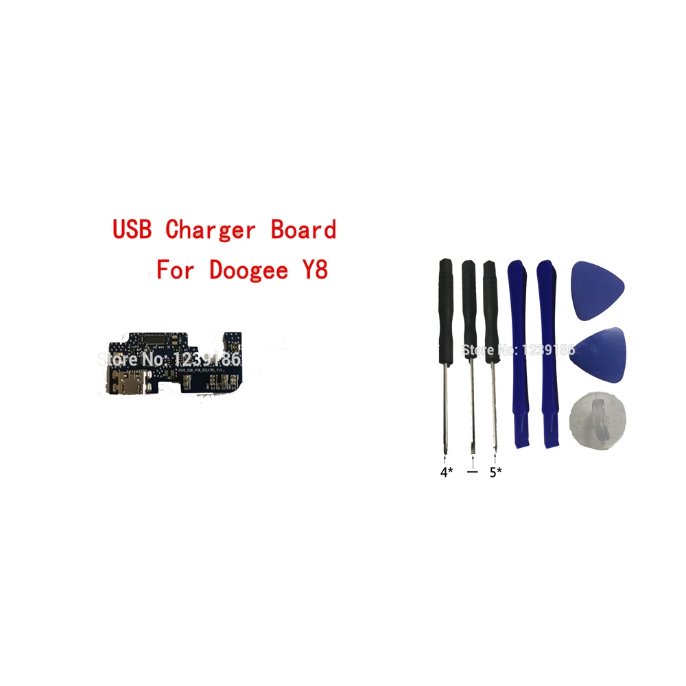 

For Doogee Y8 Original USB Charging Dock USB Charger Plug Board Module Repair Parts+Tool