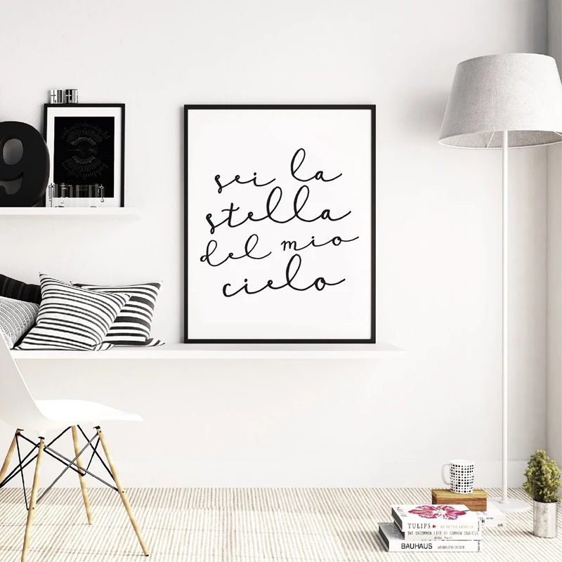 Italian-Quote-Black-and-White-Wall-Art-Canvas-Painting-Romantic-Calligraphy-Poster-Prints-Modern-Wall-Picture (1)