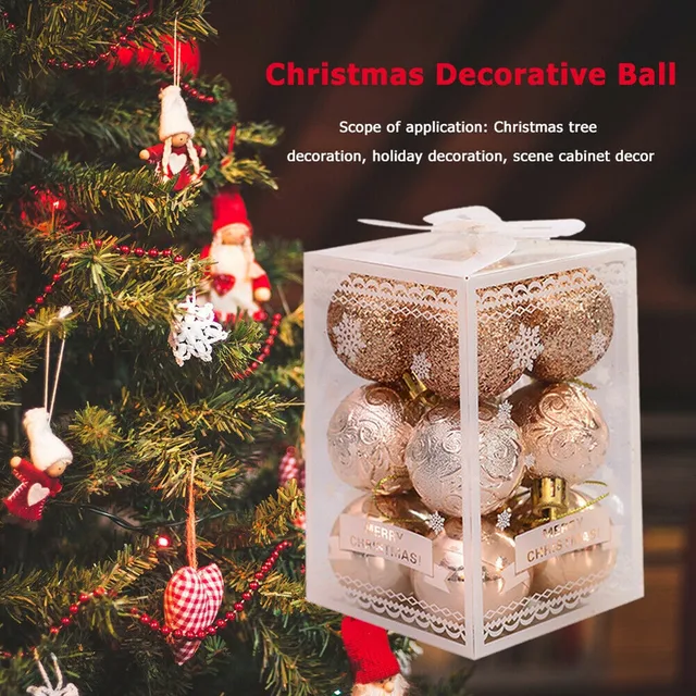 Christmas Ball Ornaments for Christmas Decorations 12 Pieces Glitter Powder Glossy Xmas Tree Hanging Ornaments for Holiday and Party Deocation Grey